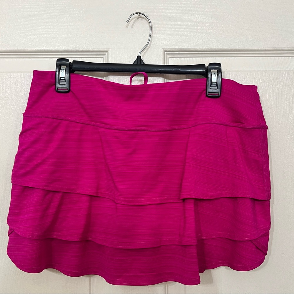Athleta Fuchsia Layered Mini Skirt